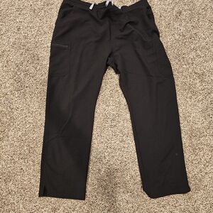Figs Black Yola Straight Leg Scrub pants